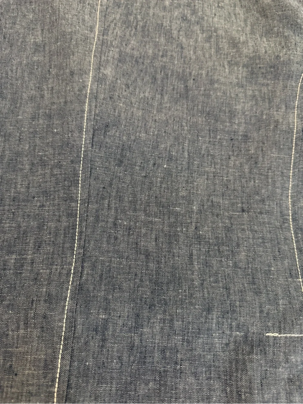 Enzo Tovare Blue 100% Linen Sport Coat Blazer White Contrast Stitching 38R